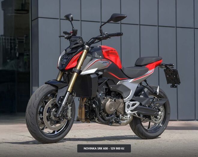 Motocykl QJMOTOR SRK 600 - červená