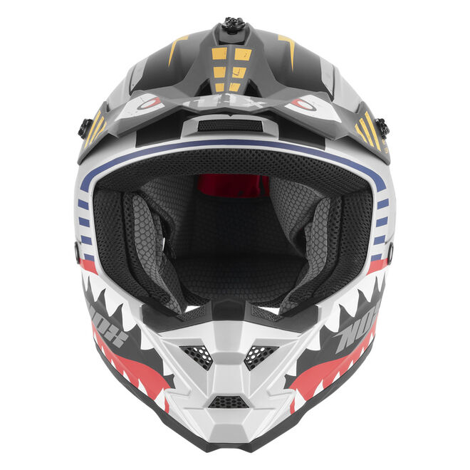 Helma Nox Cross Fly Fighter stříbrná