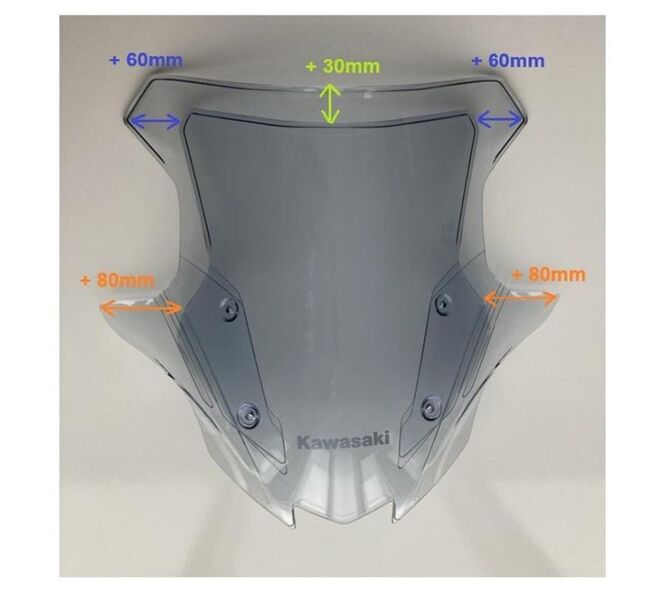 Plexi štít Kawasaki na Ninja 1100SX