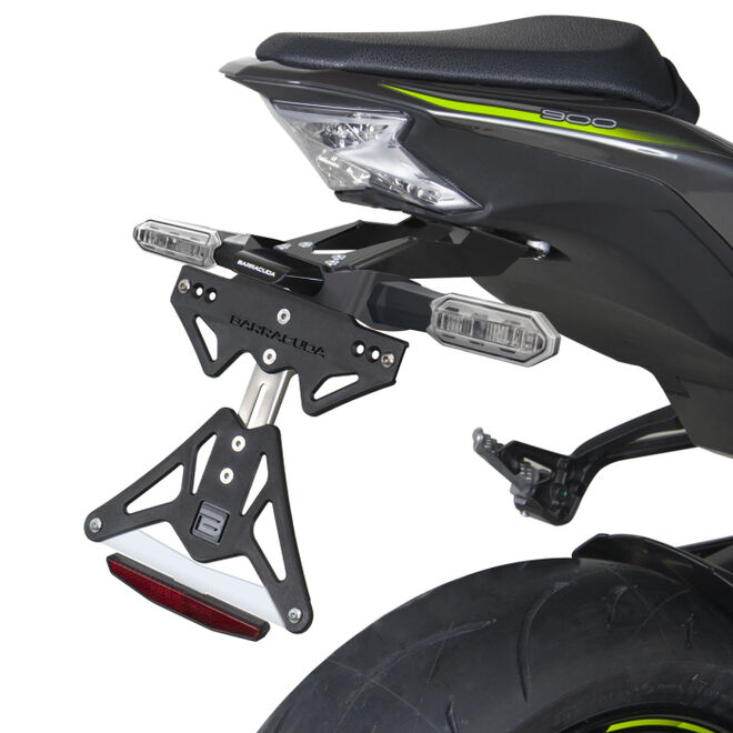 Sklopný držák SPZ Barracuda pro originální blinkry - Kawasaki Z900 (20-24)