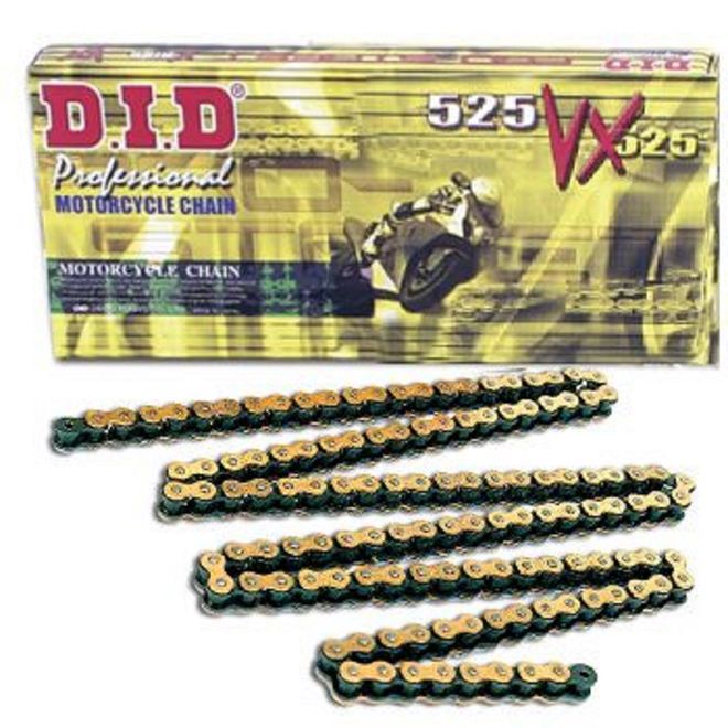 Řetěz D.I.D. 525VX- černo-zlatý / 1 článek