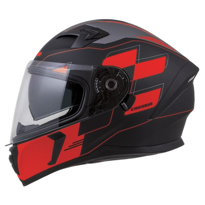 Helma Cassida Integral 3.0 Roxor černá matná-červená fluo-šedá