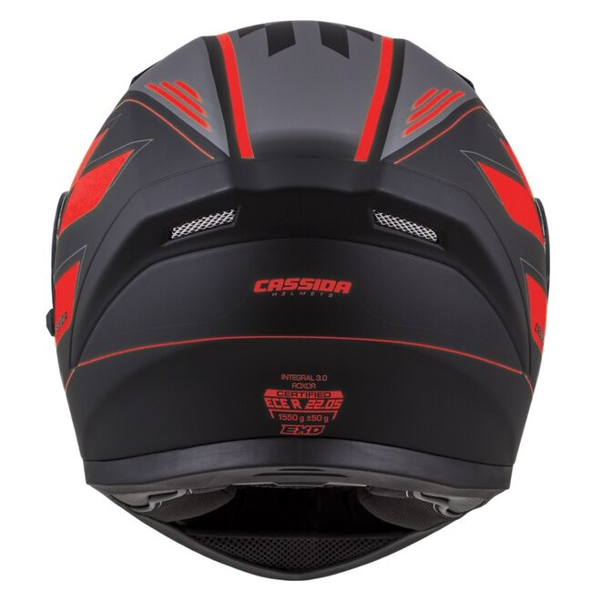 Helma Cassida Integral 3.0 Roxor černá matná-červená fluo-šedá
