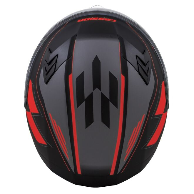 Helma Cassida Integral 3.0 Roxor černá matná-červená fluo-šedá
