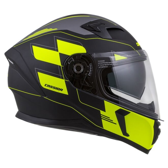 Helma Cassida Integral 3.0 Roxor černá matná-žlutá fluo-šedá