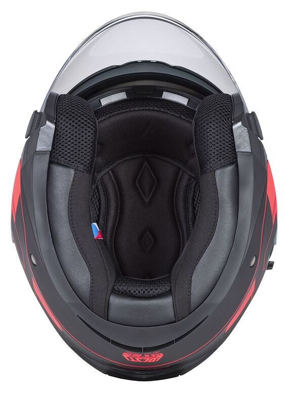 Helma Cassida Jet Tech Roxor černá matná-červená fluo-šedá Helma Cassida Jet Tech Roxor černá matná-červená fluo-šedá