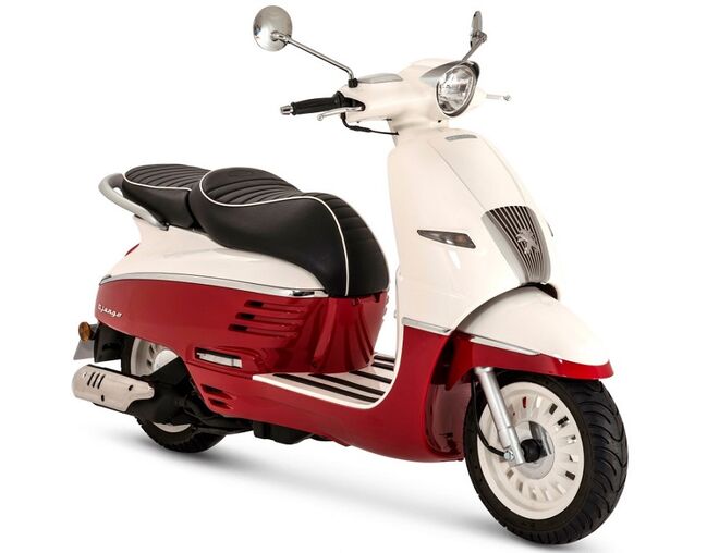 Skútr Peugeot Django 125i Standard - Dragon Red + HELMA ZDARMA