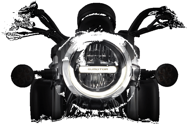 Motocykl QJMOTOR SRV 125 - černá (mírně do vínova)