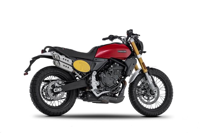 Motocykl Fantic Caballero 700 Scrambler - červená / 2025