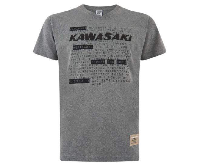 Tričko Kawasaki šedé