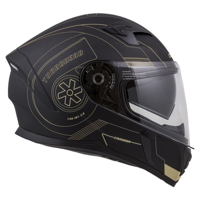 Helma Cassida Integral 3.0 Turbohead černá matná-zlatá