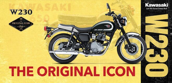 Motocykl Kawasaki W230 zelená matná / 2026 Motocykl Kawasaki W230 zelená matná / 2026